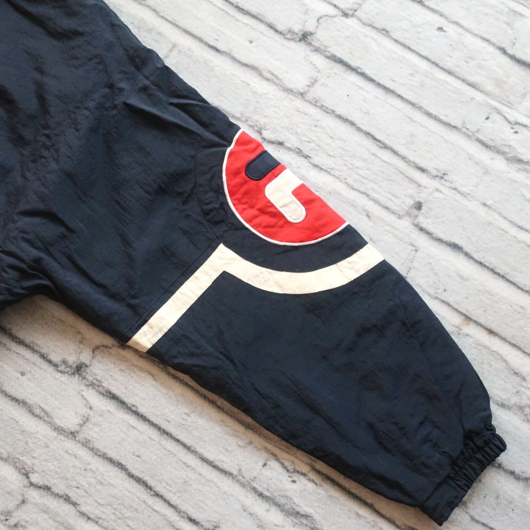 Fila Vintage Fila Big Logo Pullover Jacket Navy XL Men Size US XL / EU 56 / 4 - 4 Thumbnail