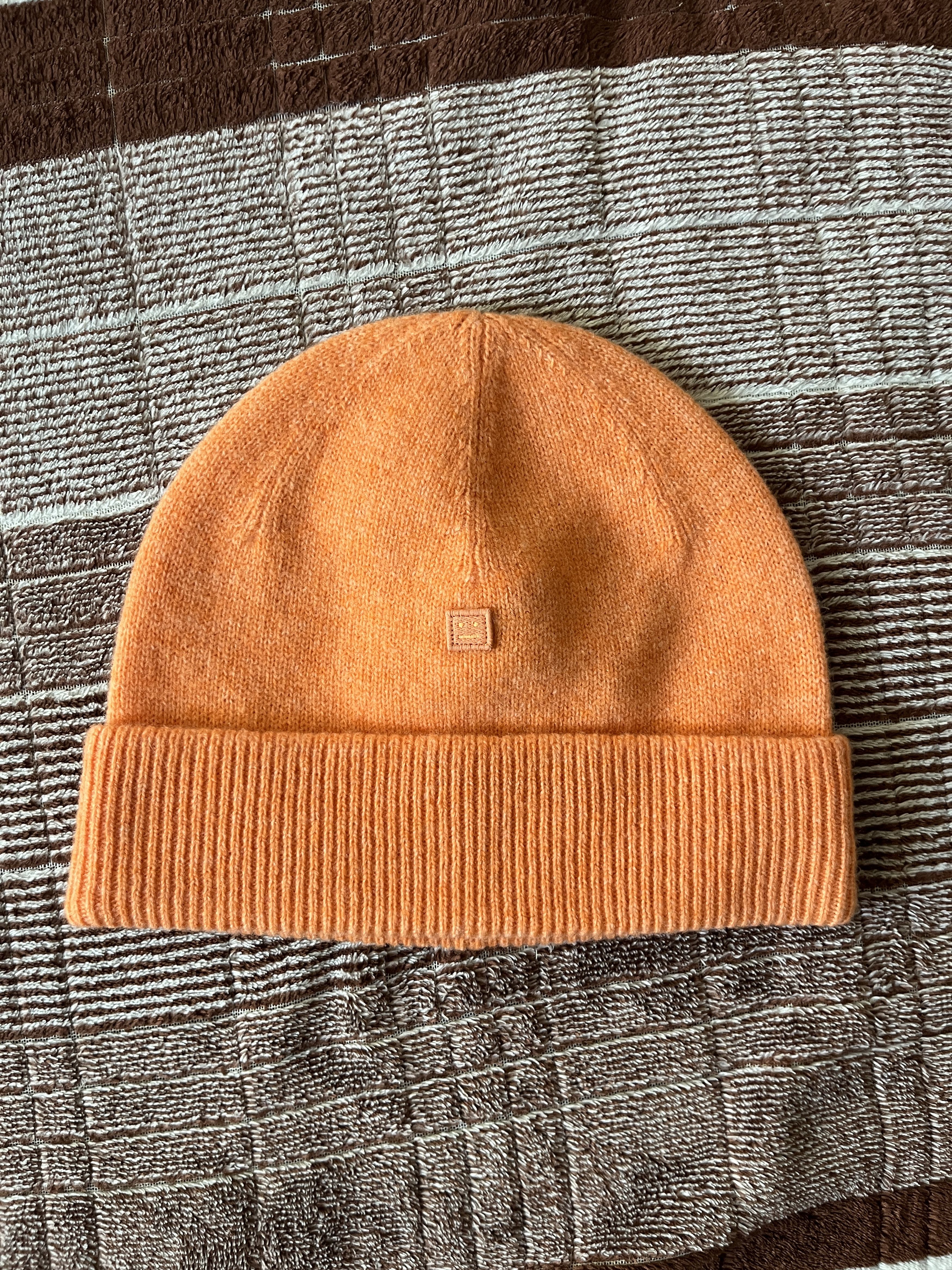 Acne Studios ACNE STUDIOS Orange Micro Patch Beanie Size ONE SIZE - 1 Thumbnail