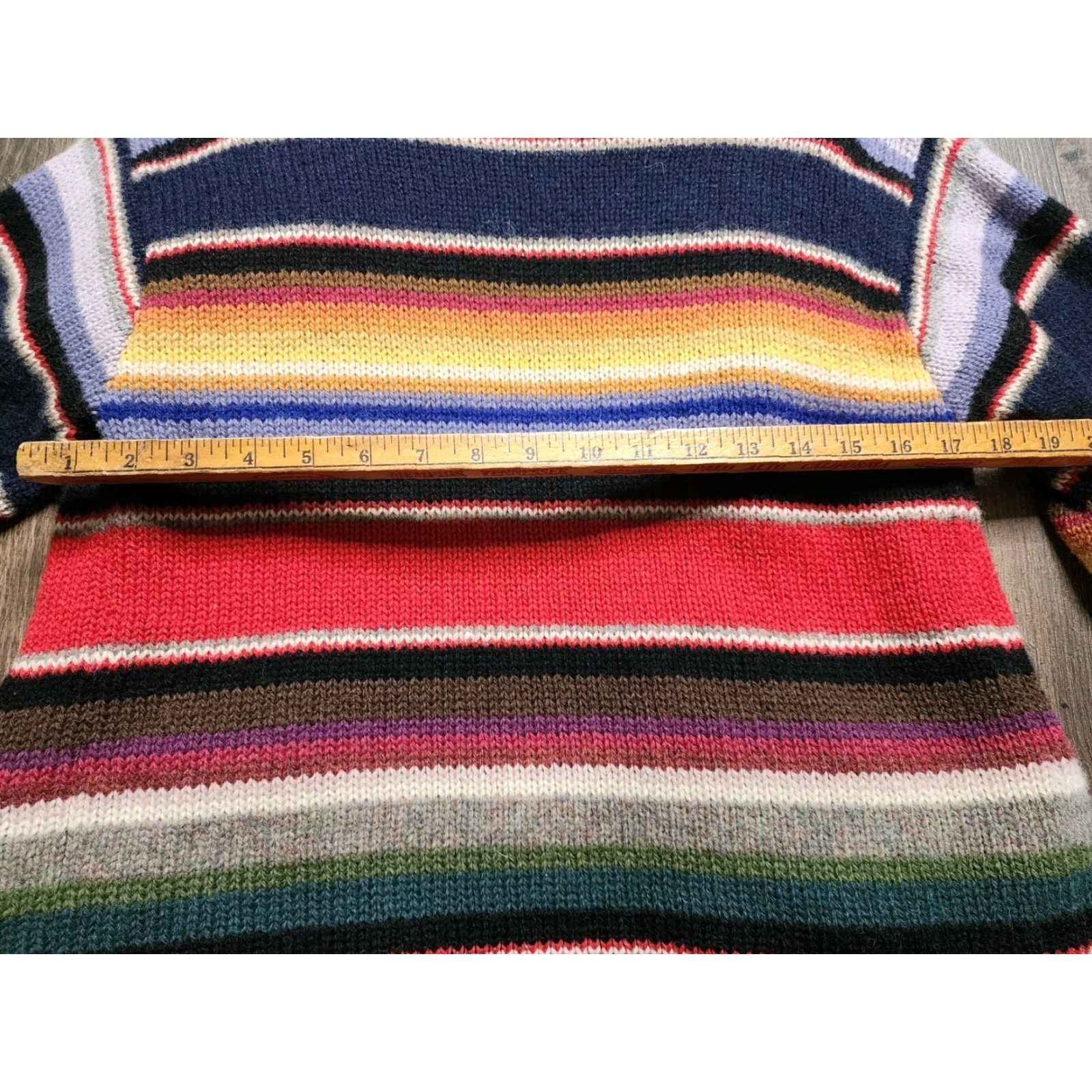 Vintage VINTAGE Beyond Blue Women Cardigan Sweater Long Sleeve Wool Southwestern Boho Fall Winter 100% Wool M Size M / US 6-8 / IT 42-44 - 3 Thumbnail