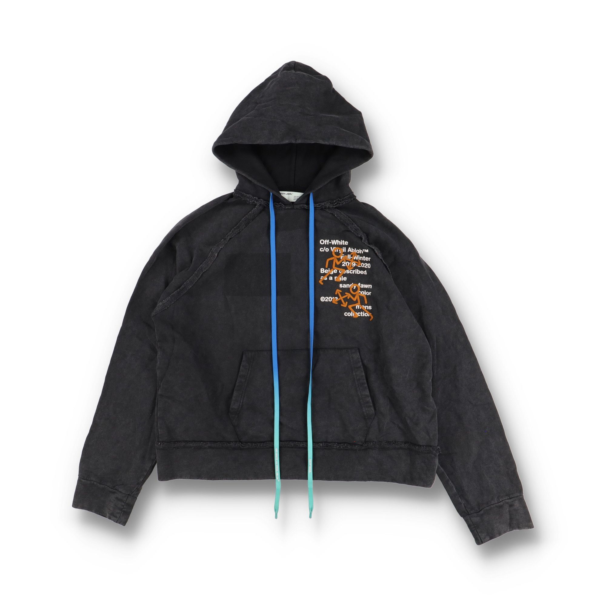 Off-White Washed Black Pictogram Incompiuto Oversized Logo Hoodie Size M / US 6-8 / IT 42-44 - 2 Thumbnail