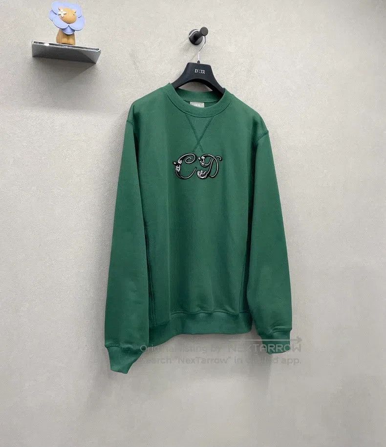 Dior Dior Green embroidered big logo sweatshirt Size US S / EU 44-46 / 1 - 3 Thumbnail