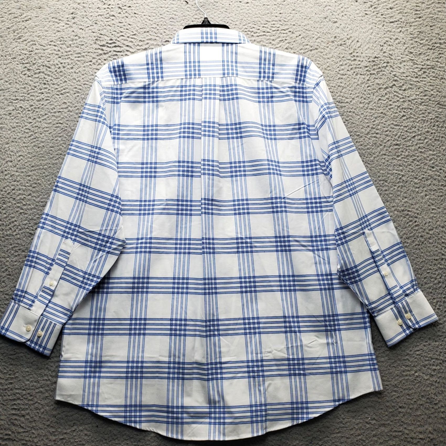 Stafford Stafford Dress Shirt Mens XL Multi Plaid Regular Fit Button-Down Collar Size 46R - 2 Thumbnail