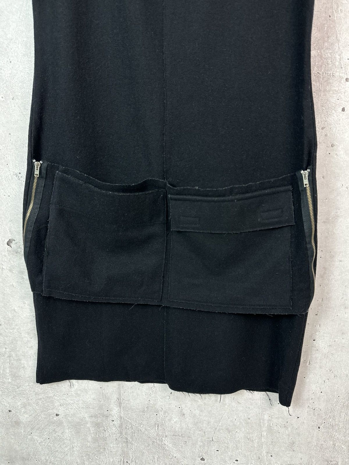 Walter Van Beirendonck W&LT Walter Van Beirendonck Distressed Pockets Wool Dress Size US M / EU 48-50 / 2 - 4 Thumbnail