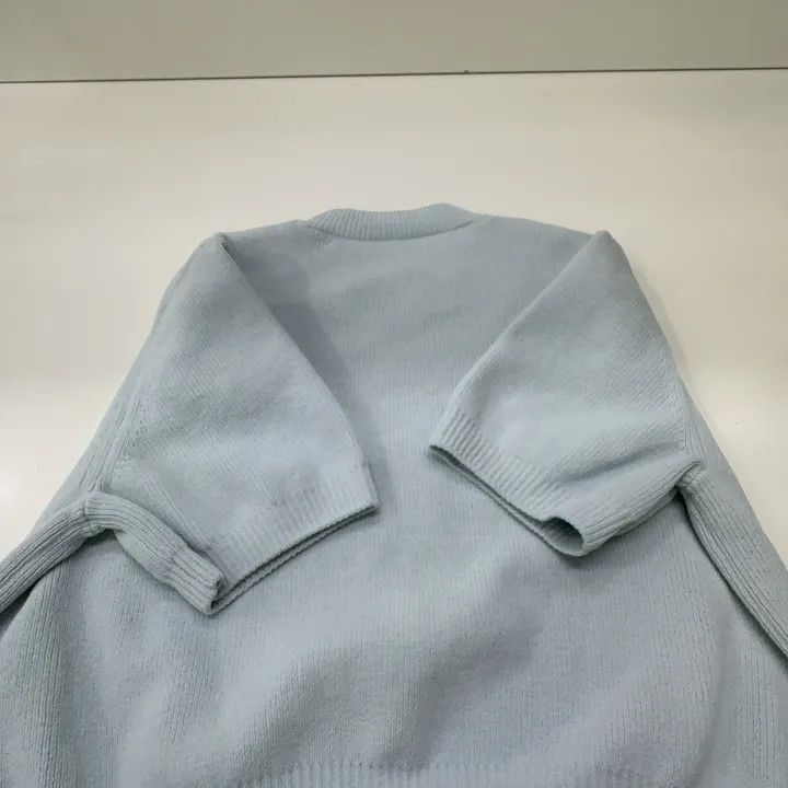 Alexander Wang Alexander Wang Blue Embossed Logo Knit T-Shirt - Size XS / US 0-2 / IT 36-38 - 9 Thumbnail