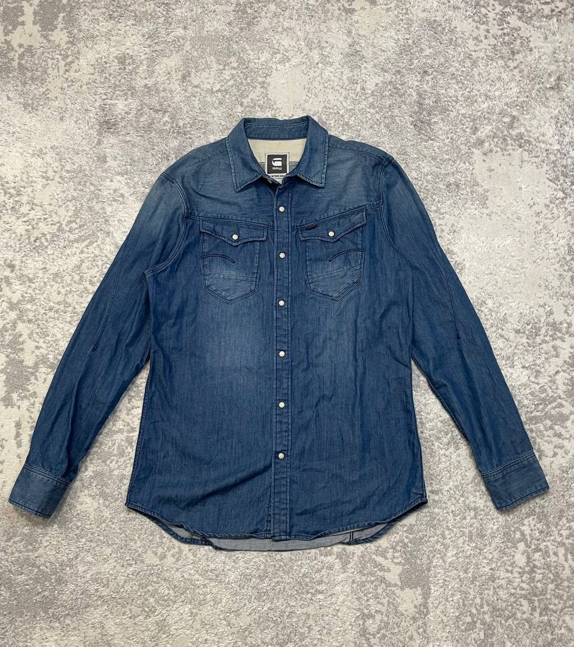 G-Star G-STAR Uomo ARC 3D Denim Camicia Casual A Maniche Lunghe L Size US L / EU 52-54 / 3 - 2 Thumbnail