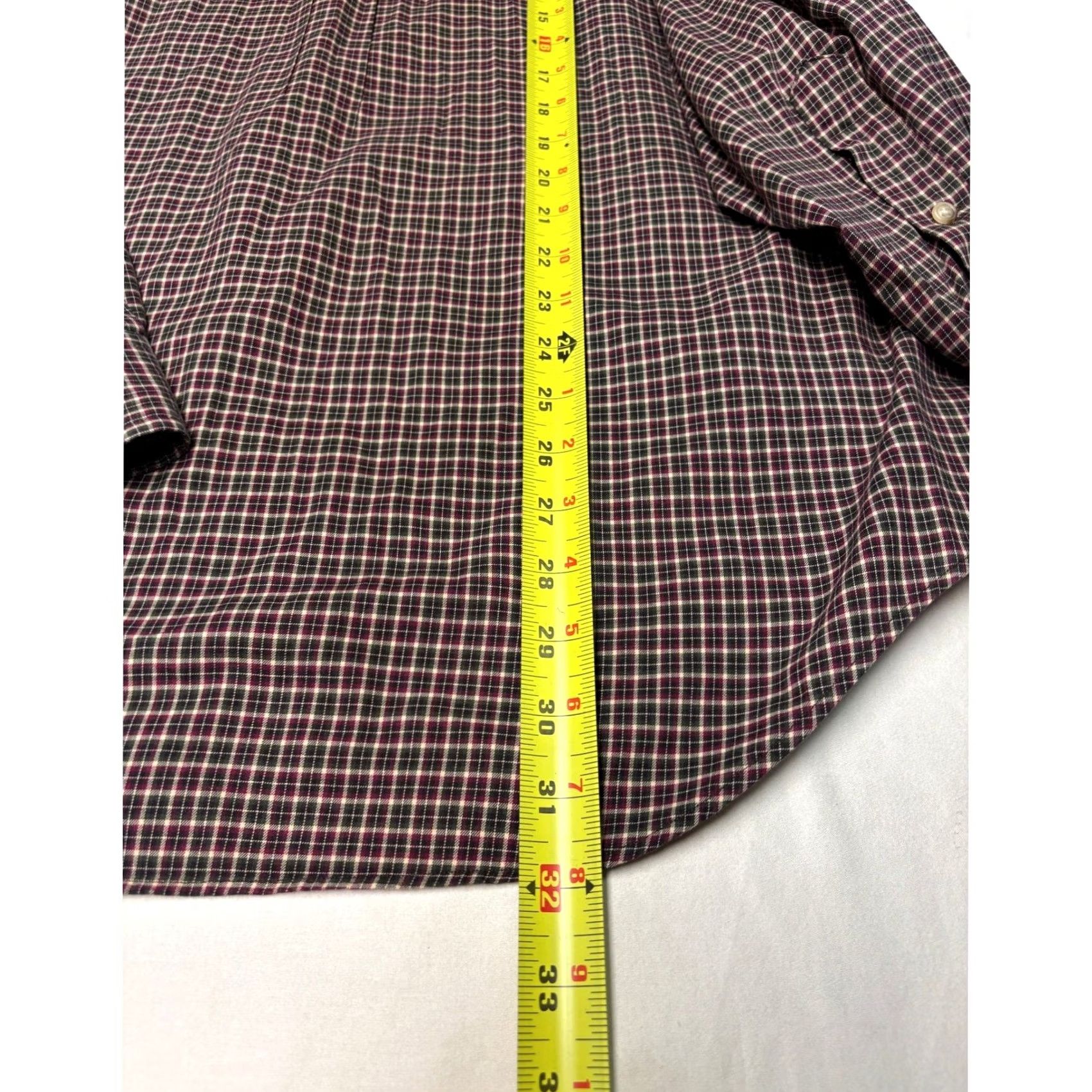 Polo Ralph Lauren Polo Ralph Lauren Mens Classic Fit Plaid Button Down Shirt L Burgundy Navy Multicolor Patchwork? Size US L / EU 52-54 / 3 - 7 Thumbnail