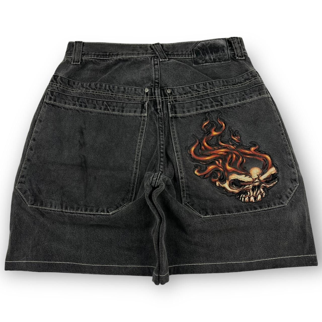 JNCO Men's Black and Red Shorts