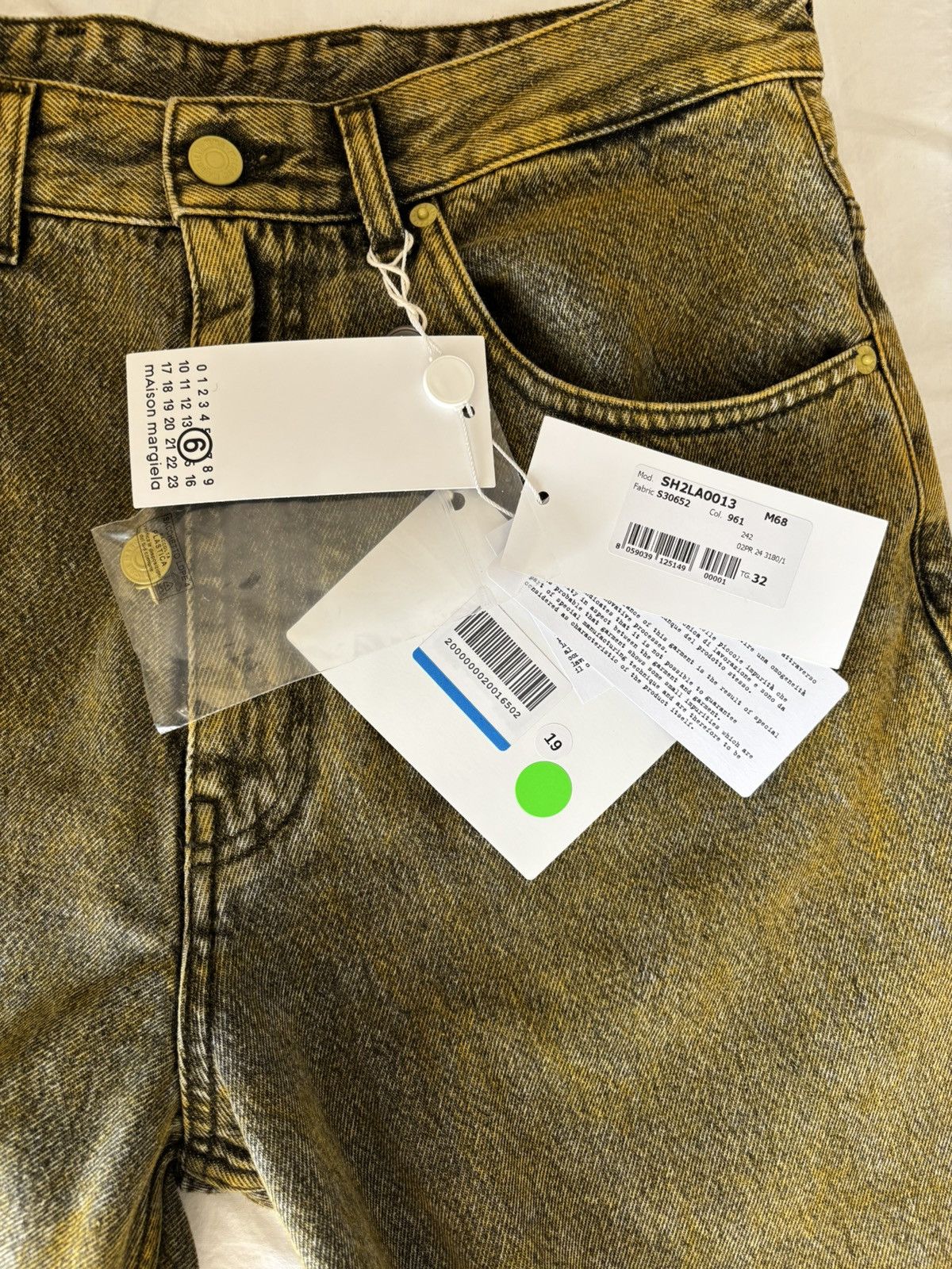 Maison Margiela MM6 Mustard Wide Leg Jeans NWT Size US 32 / EU 48 - 3 Thumbnail