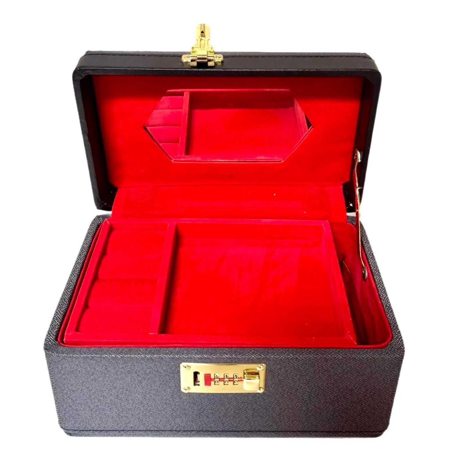 Other Jewelry Briefcase Box Gray Medium: PU Leather Organizer Size ONE SIZE - 2 Thumbnail