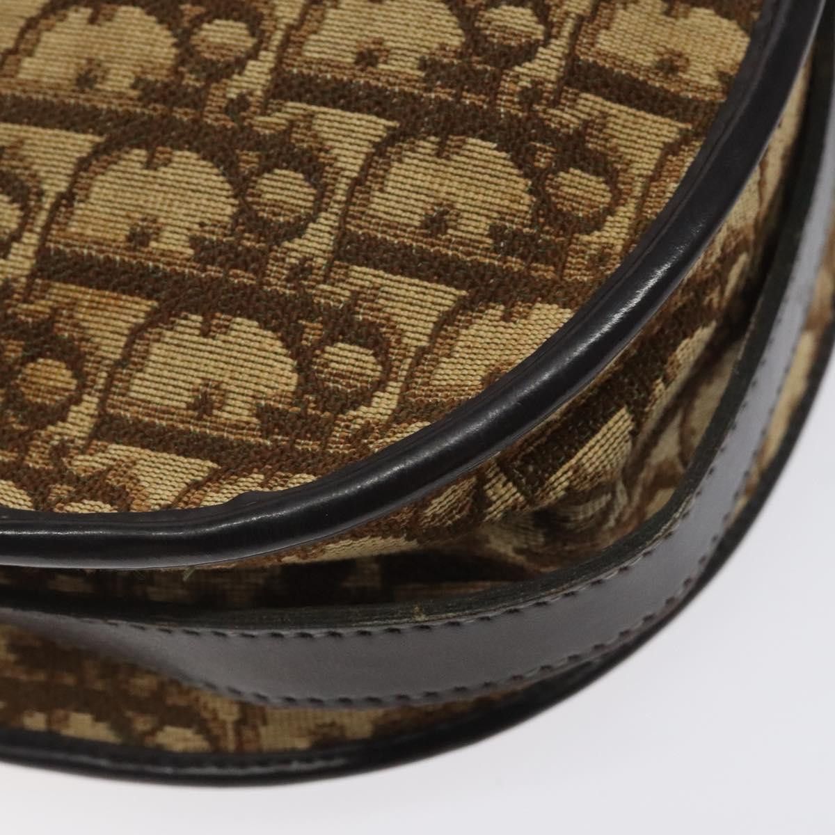 Dior DIOR Trotter Canvas Shoulder Bag Brown Gold Size ONE SIZE - 14 Thumbnail