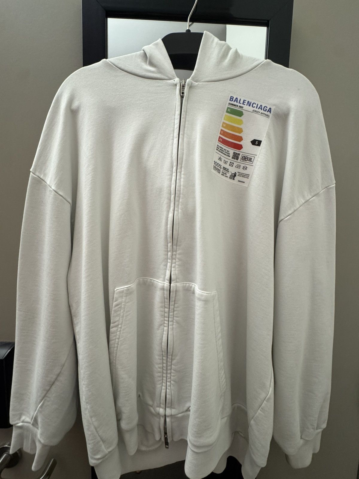 Balenciaga Balenciaga Energy Label Zip Up Hoodie Size US L / EU 52-54 / 3 - 1 Thumbnail