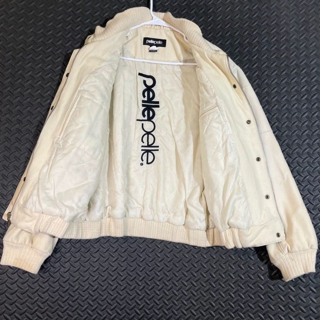 Pelle Pelle Pelle Pelle Utility Jacket 3XL Beige Wool Blend Full Zip Hip Hop Y2K Streetwear Mens Big & Tall Wool Beige 3XL Full Zip Jacket Size US XXL / EU 58 / 5 - 3 Thumbnail