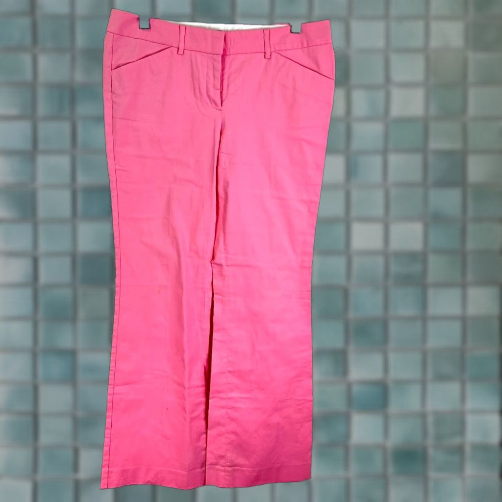 Vintage VINTAGE The Limited Drew Fit Wide Leg Pants Womens Size 8 Pink Stretch Twill 32X32 Preppy 80s 90s Size 30" / US 8 / IT 44 - 1 Thumbnail