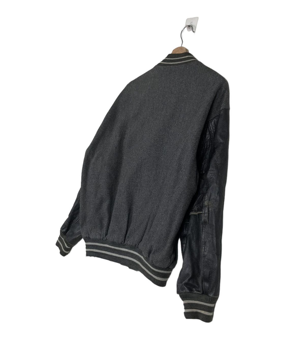 Japanese Brand 🔥VINTAGE LEATHER VARSITY BOMBER JACKET ISSEY MIYAKE Size US M / EU 48-50 / 2 - 10 Thumbnail