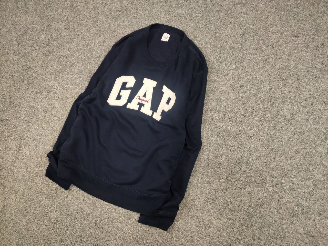 Gap Gap Blue embroidered logo Crew Chek Sweatshirt Vintage Style Size US L / EU 52-54 / 3 - 3 Thumbnail