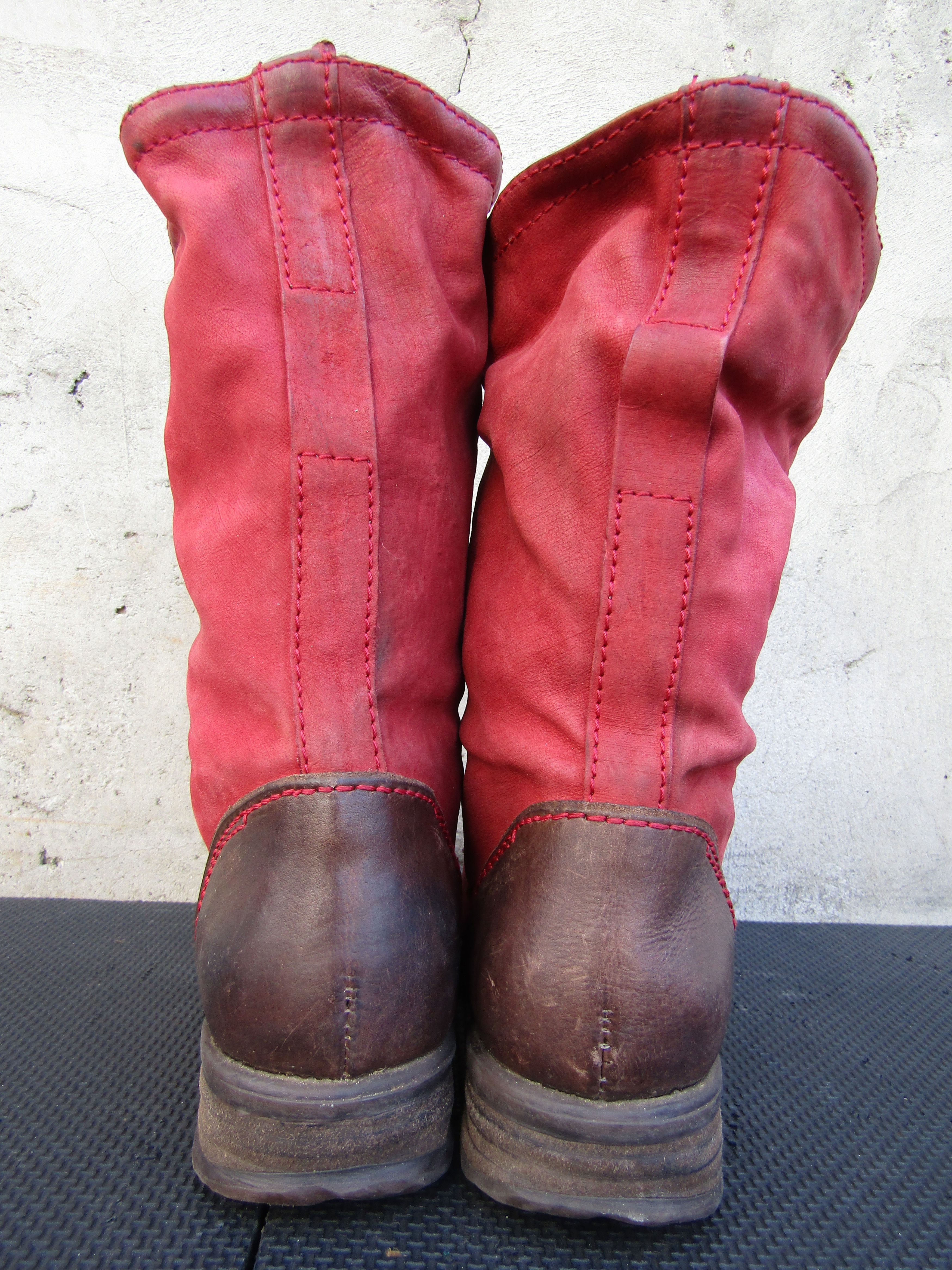 A.S.98 Airstep A.S.98 Red Combat Lace Up Leather Block Size US 9 / IT 39 - 8 Thumbnail