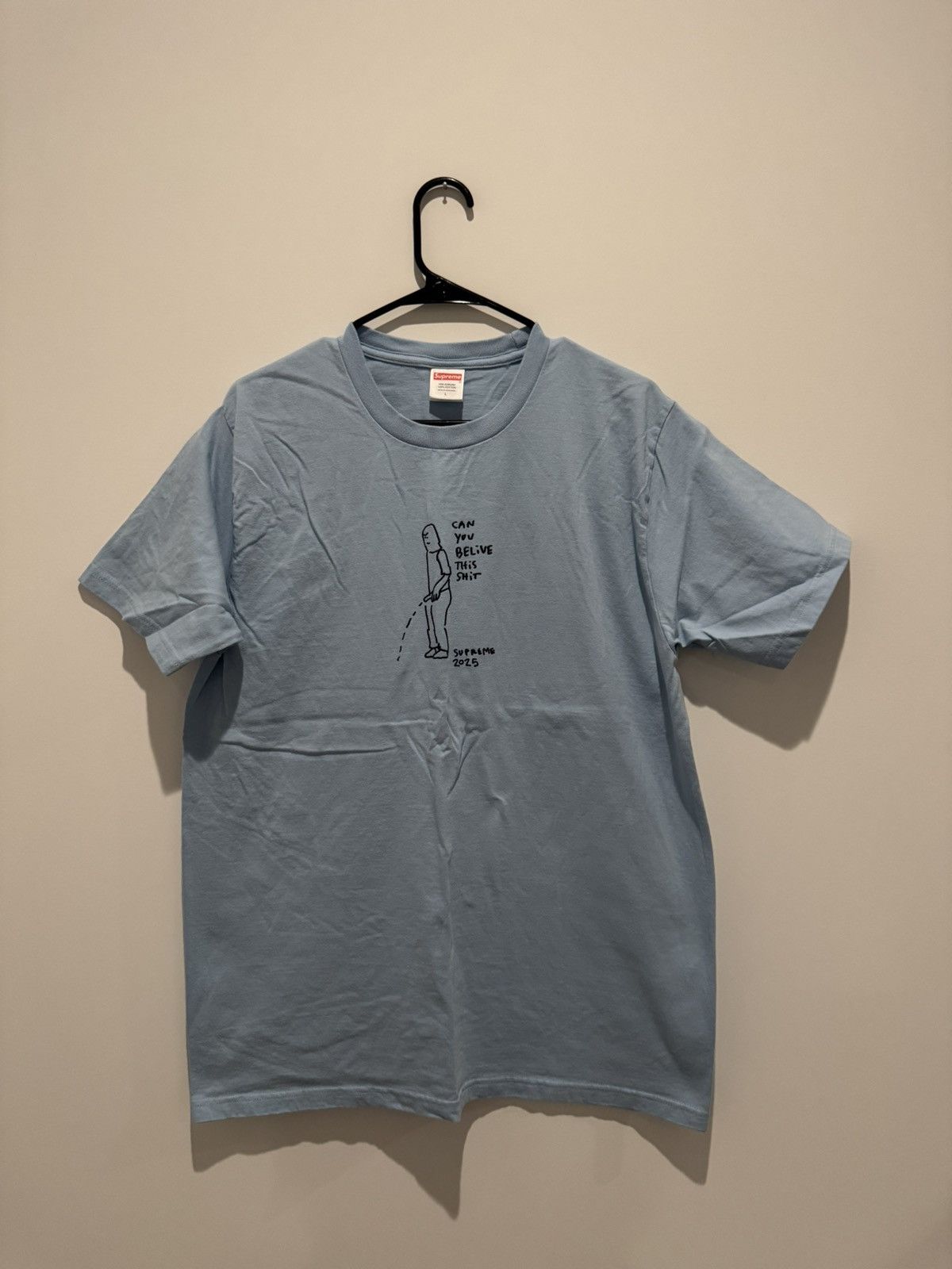Supreme Supreme Can You Believe This Shit Blue Tee Size Large Size US L / EU 52-54 / 3 - 1 Thumbnail