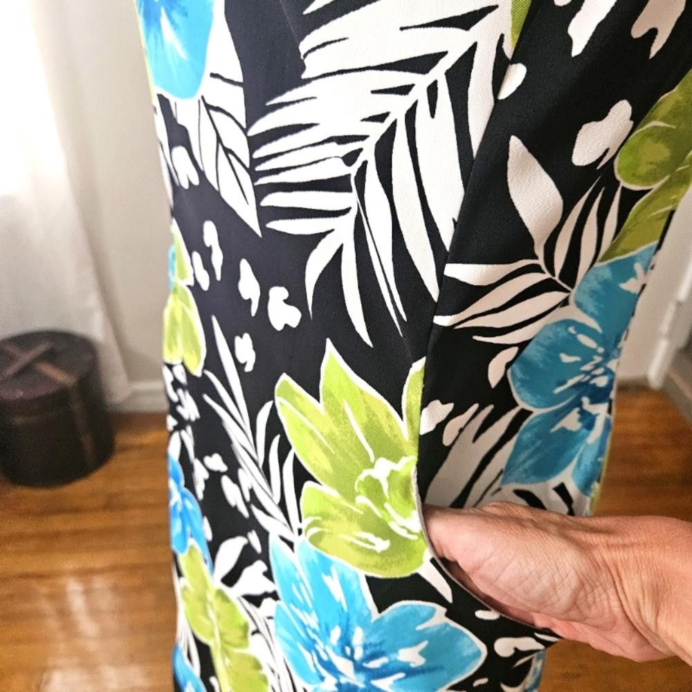 Designer Vibrant Floral Print Shift Dress - Perfect for Summer Size L / US 10 / IT 46 - 3 Thumbnail