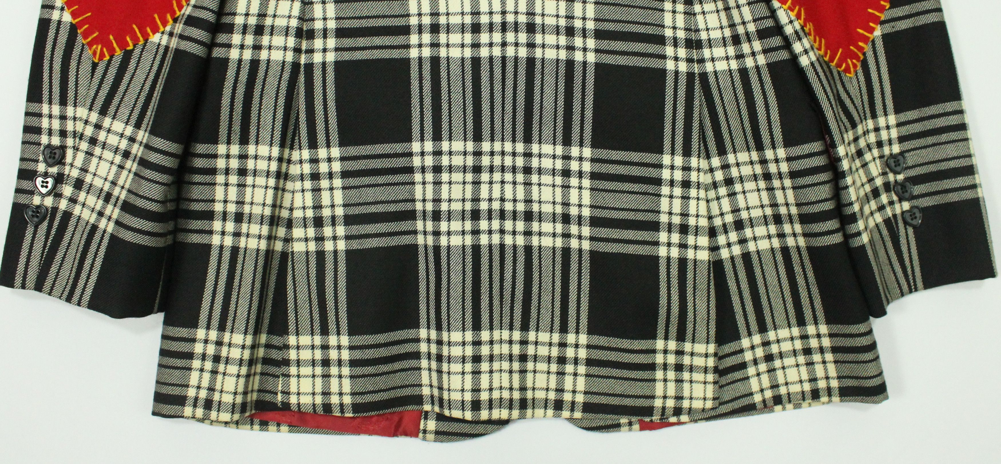 Moschino × Vintage Vintage 90s MOSCHINO CHEAP AND CHIC Jacket Tartan Love Size M / US 6-8 / IT 42-44 - 24 Thumbnail