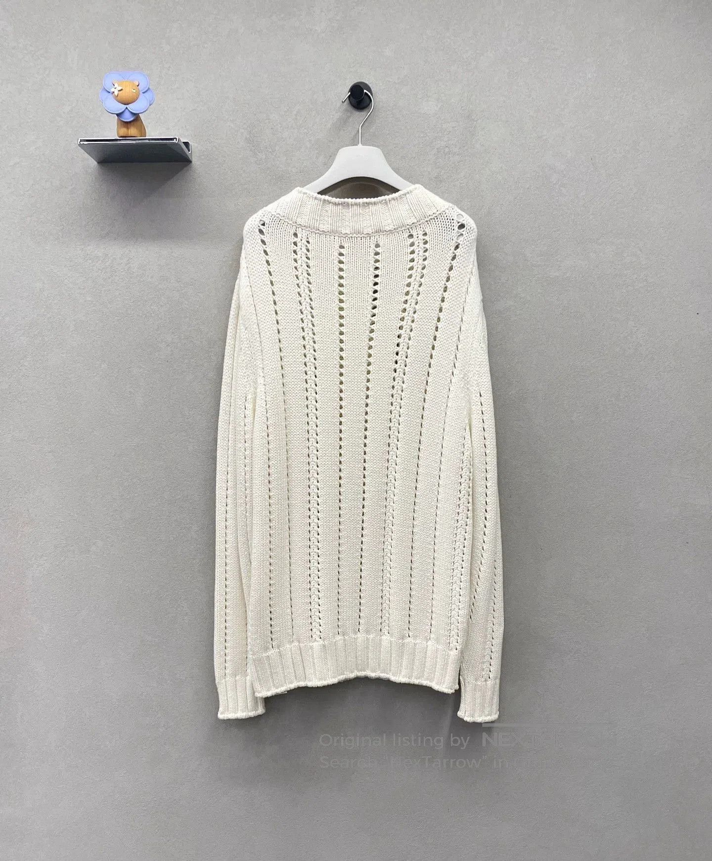 Hermes Hermès Beige Hollow Knit Sweater. Size US M / EU 48-50 / 2 - 2 Thumbnail