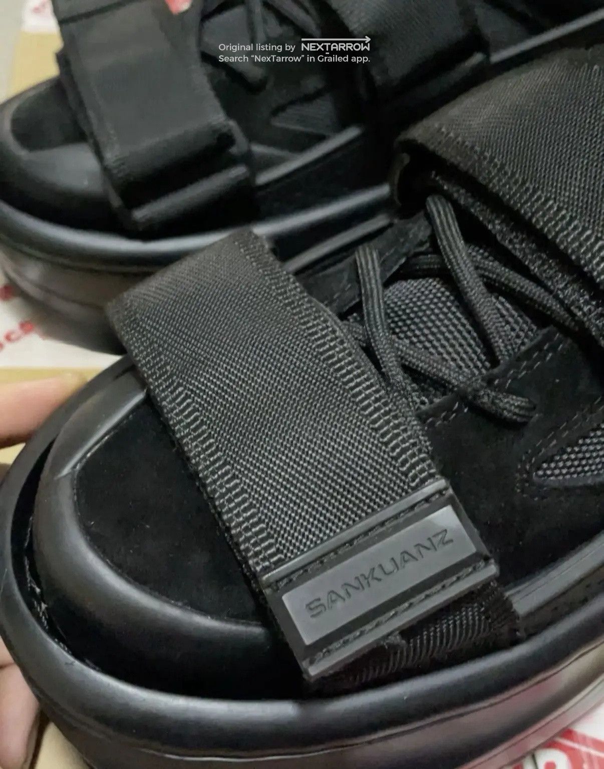 Sankuanz Suede‐paneled High‐top Hybrid Sneakers Kkkk21/2609 in Black, Men's (Size 7) — image 2 of 6