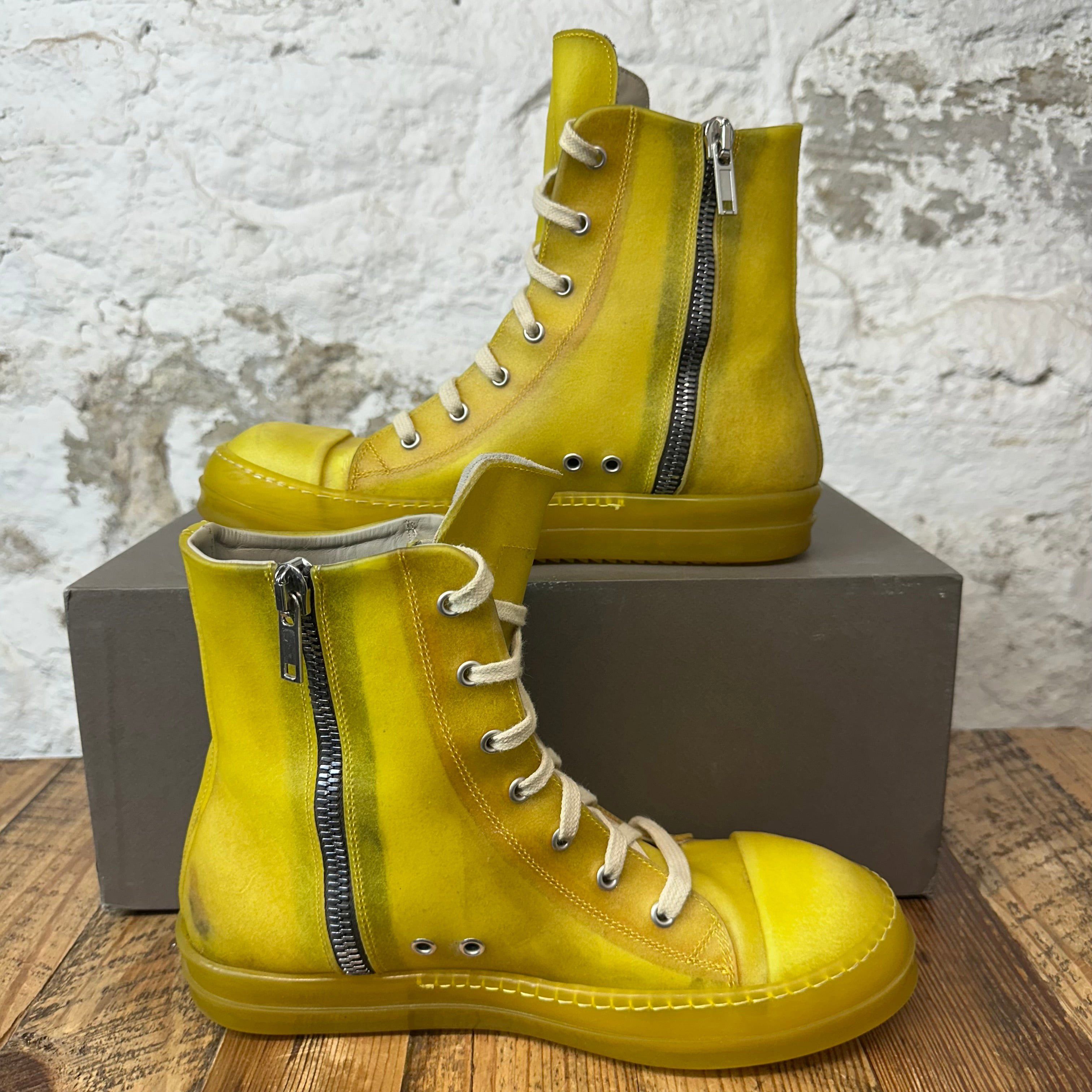 Rick Owens Rick Owens Ramone Transparent Yellow High Sneaker Sz 8 (41) Size US 8 / EU 41 - 2 Thumbnail