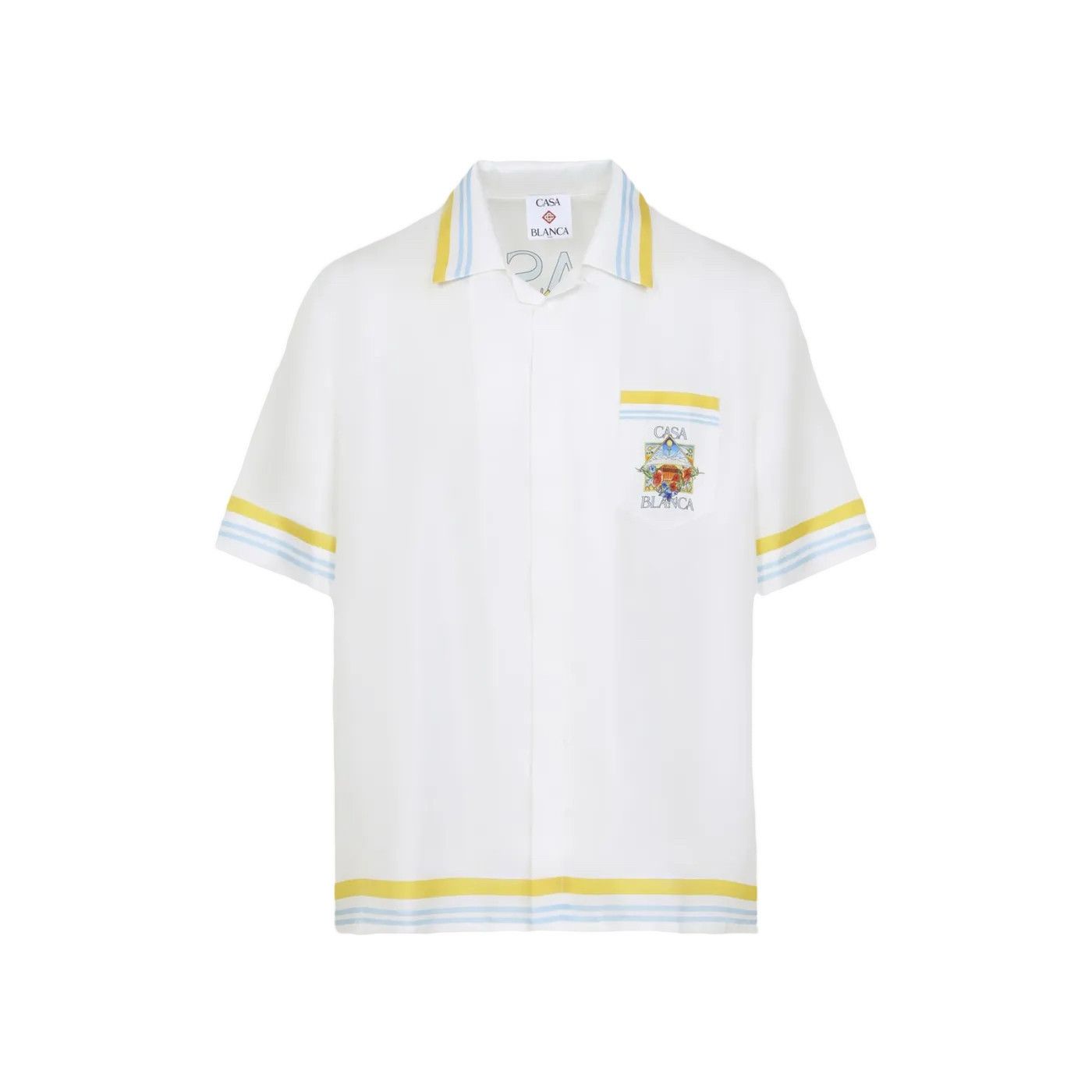 CASABLANCA White Silk Shirt New )