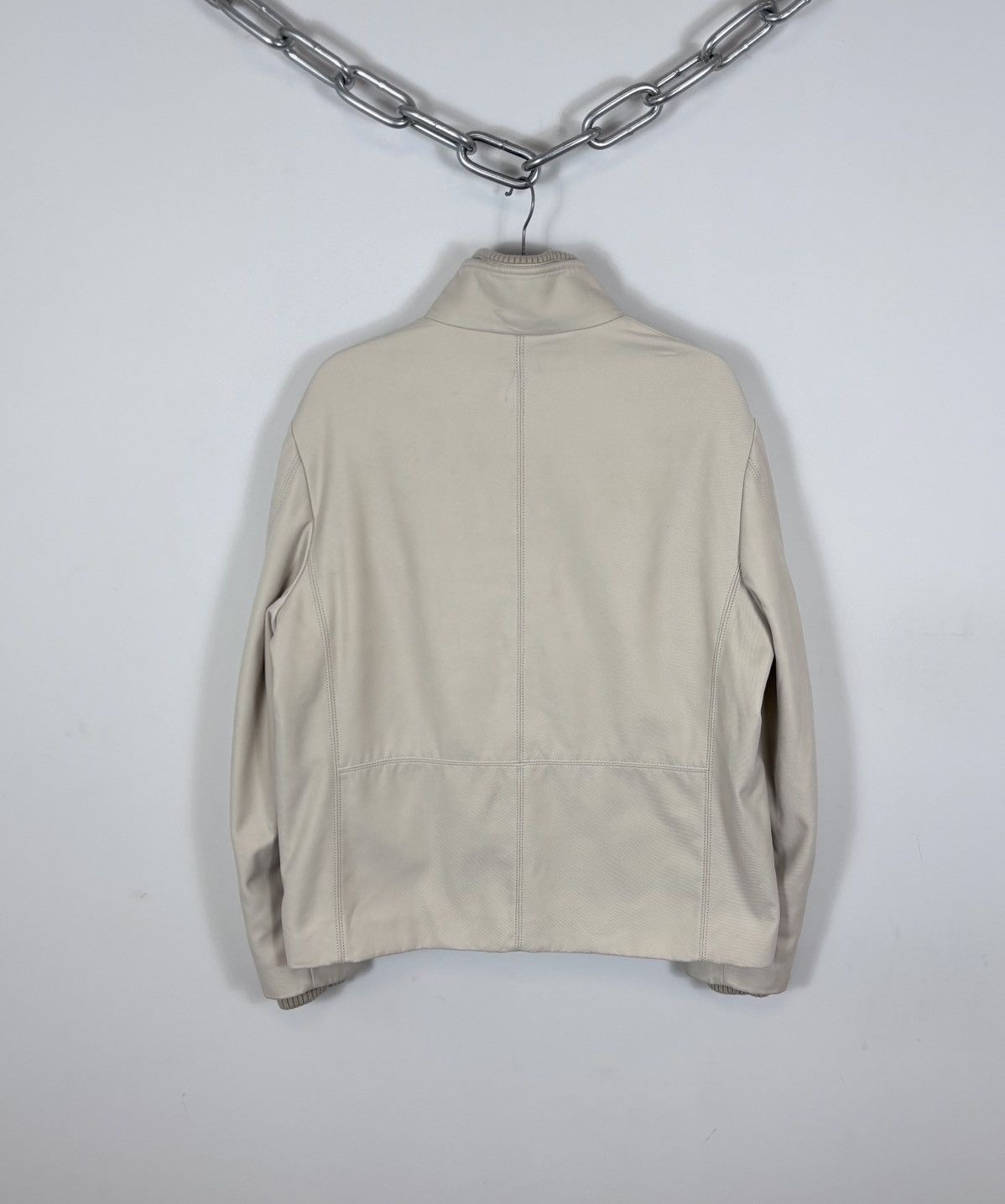 Alfred Dunhill Dunhill Men’s 2 in 1 Insulated Beige Collared Zip Up Jacket Size US M / EU 48-50 / 2 - 2 Thumbnail
