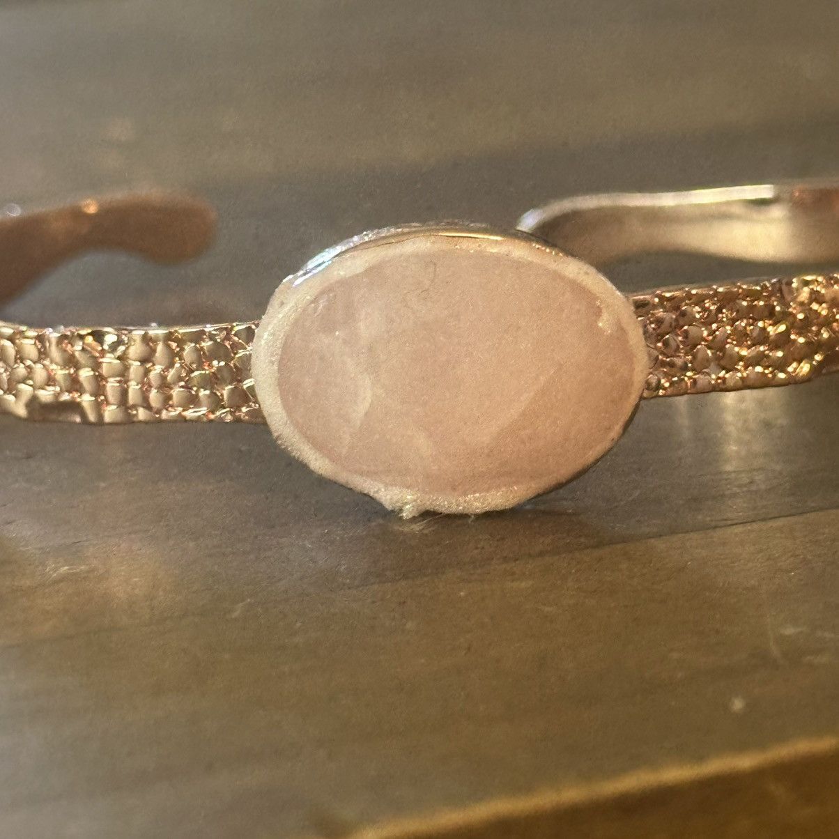 Other Rose gold rose quartz cuff bangle bracelet Size ONE SIZE - 3 Thumbnail
