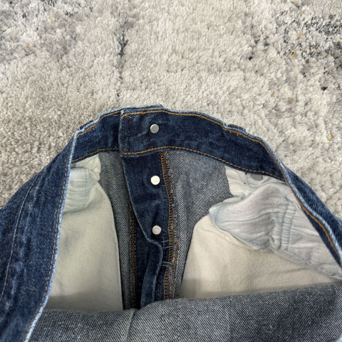 Japanese Brand × Levi's × Vintage Vintage 80s Levi’s 501 dark wash wide leg button fly jeans Size US 36 / EU 52 - 5 Thumbnail