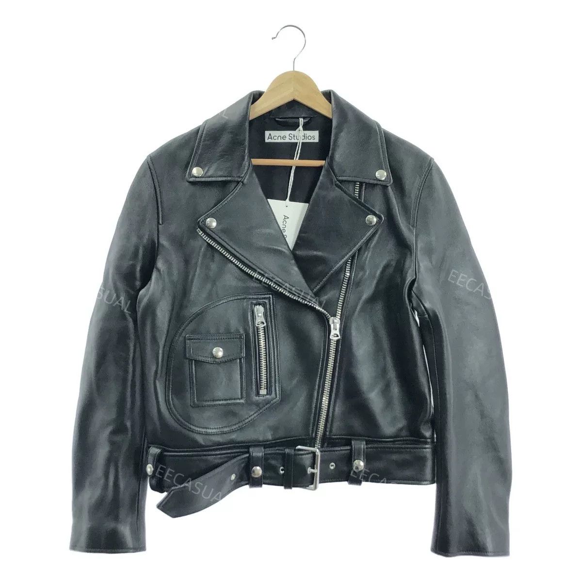 Acne Studios Black Leather Biker Jacket for Women Size XXS / US 00 / IT 34 - 1 Thumbnail