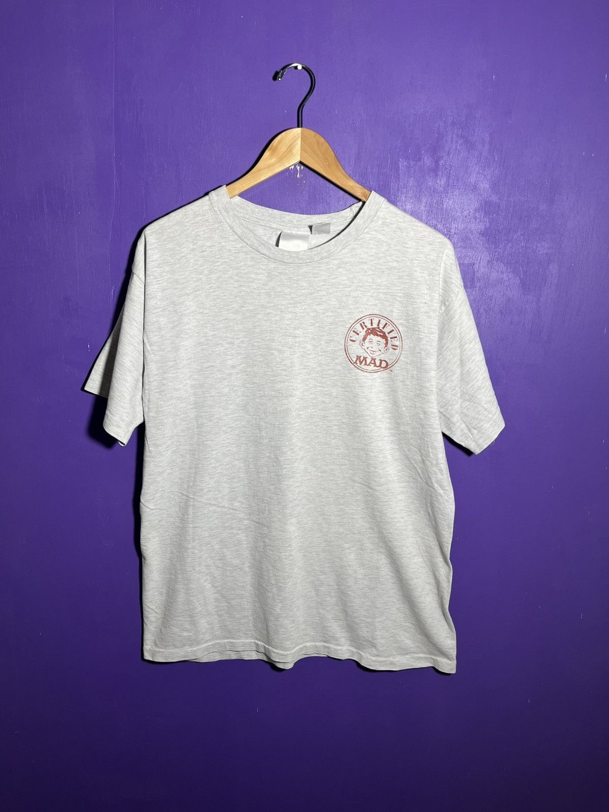 Vintage Vintage 1994 Mad magazine straight jacket logo t-shirt Size US L / EU 52-54 / 3 - 1 Thumbnail