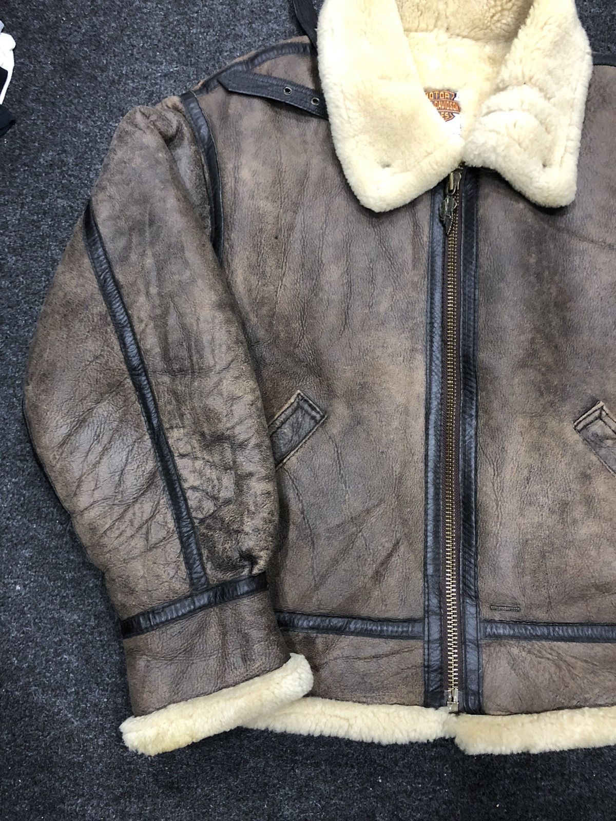 Harley Davidson HD LEATHER SUPER RARE !! Size US S / EU 44-46 / 1 - 4 Thumbnail