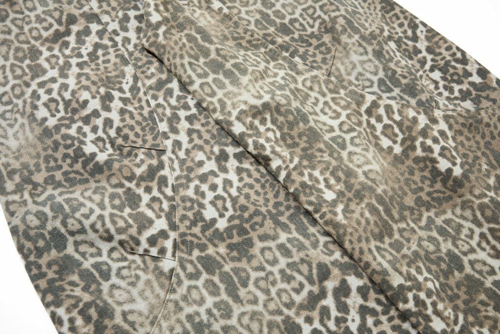 Vintage Retro men's punk distressed loose leopard curved trousers Size US 32 / EU 48 - 6 Thumbnail