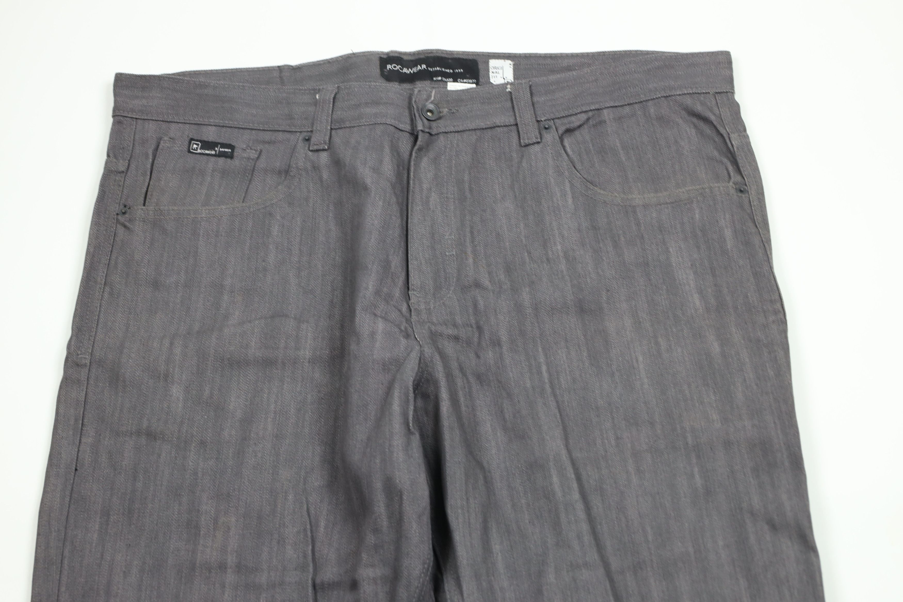 Rocawear × Vintage Vintage Rocawear Fit Wide Leg Denim Jeans Gray Cotton Size US 42 / EU 58 - 2 Thumbnail