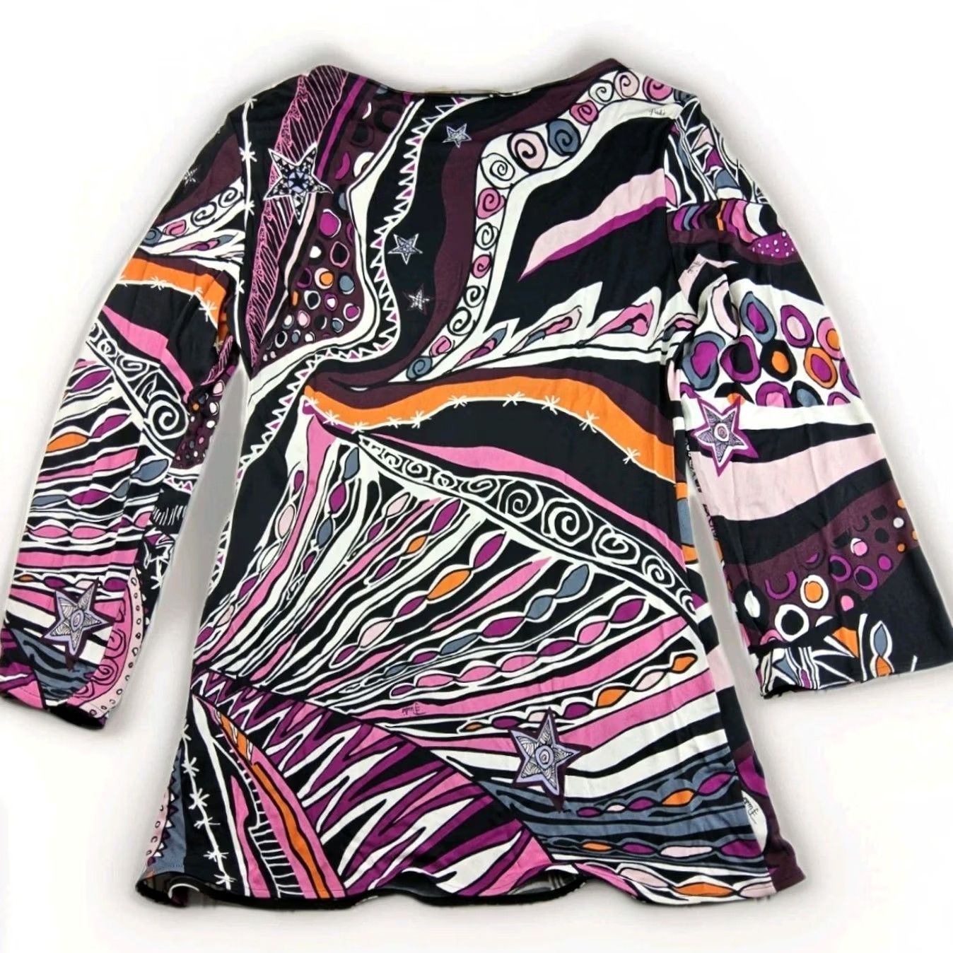 Emilio Pucci Emilio Pucci Women's Blouse Shirt Silk Rayon Printed Top Size 4 Multicolor Size S / US 4 / IT 40 - 6 Thumbnail