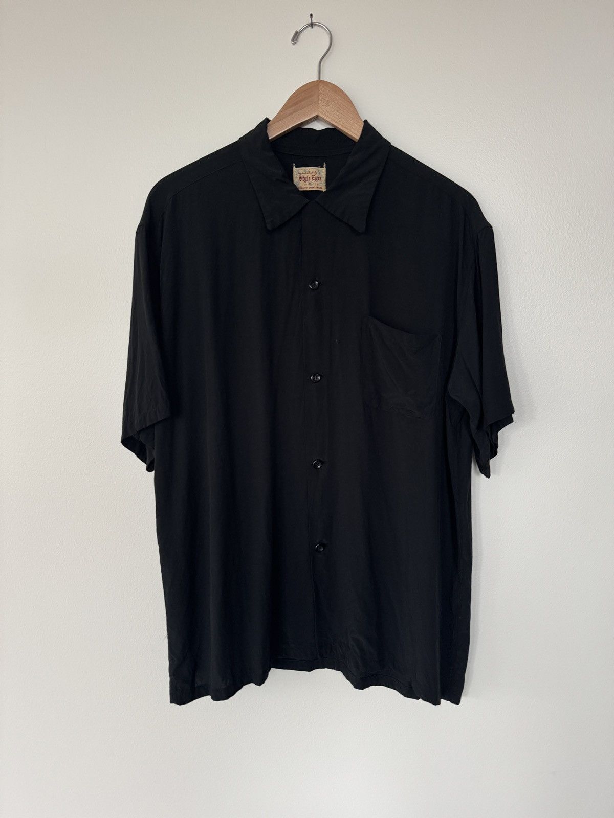Other Style Eyes Japan Short Sleeve Button Down Shirt Black Sz XL Size US XL / EU 56 / 4 - 1 Thumbnail