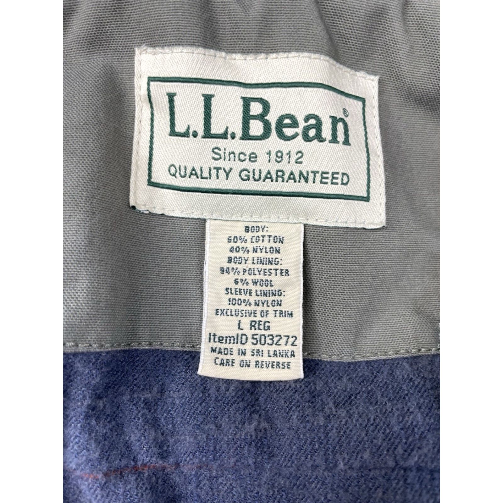 Vintage VINTAGE L.L. Bean Fireside Field Coat Jacket 503272 Flannel Lined Womens Large Green Wool Accents Embroidered Logo Pockets Inner Pockets Button Size L / US 10 / IT 46 - 4 Thumbnail