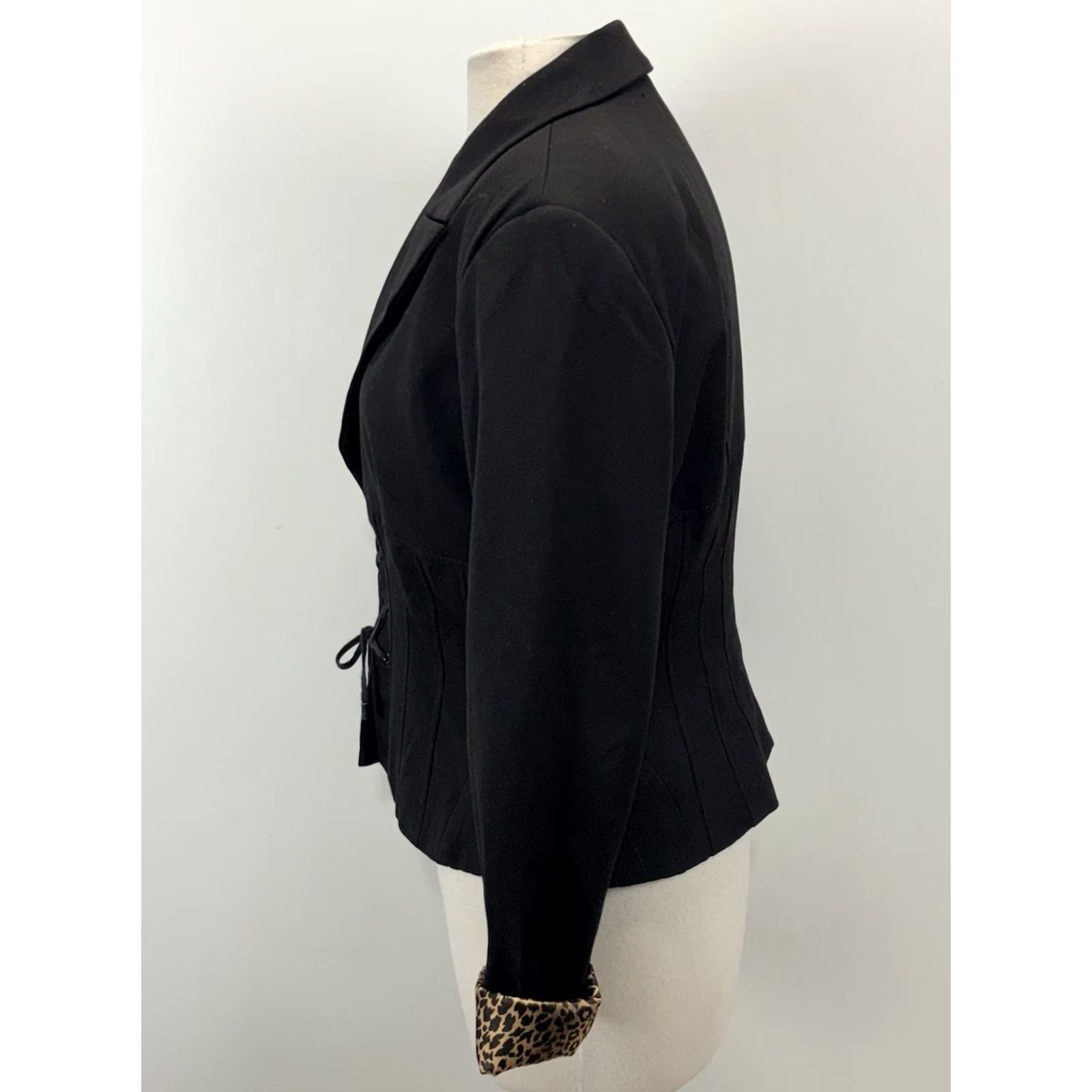 Vintage VINTAGE Caché Blazer Jacket Women 12 Black Corset Style Lace Up Lined 90s Glam Whimsigoth Goth Punk Blazer Women Mens? Size XL / US 12-14 / IT 48-50 - 2 Thumbnail