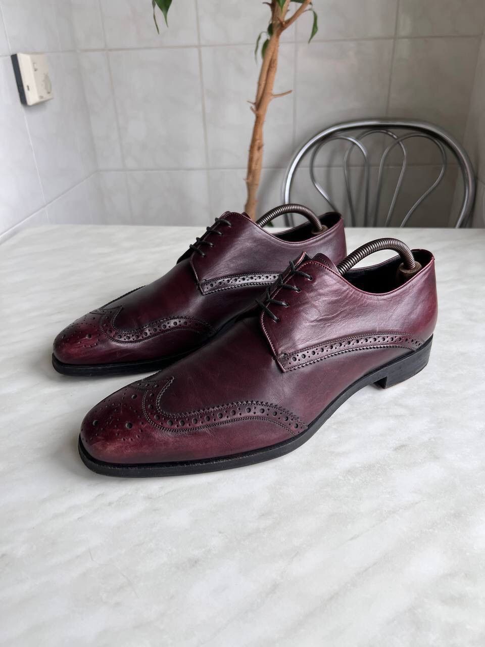Prada × Vintage PRADA Brogue Oxfords Vintage y2k luxury grunge archive Size US 9 / EU 42 - 4 Thumbnail