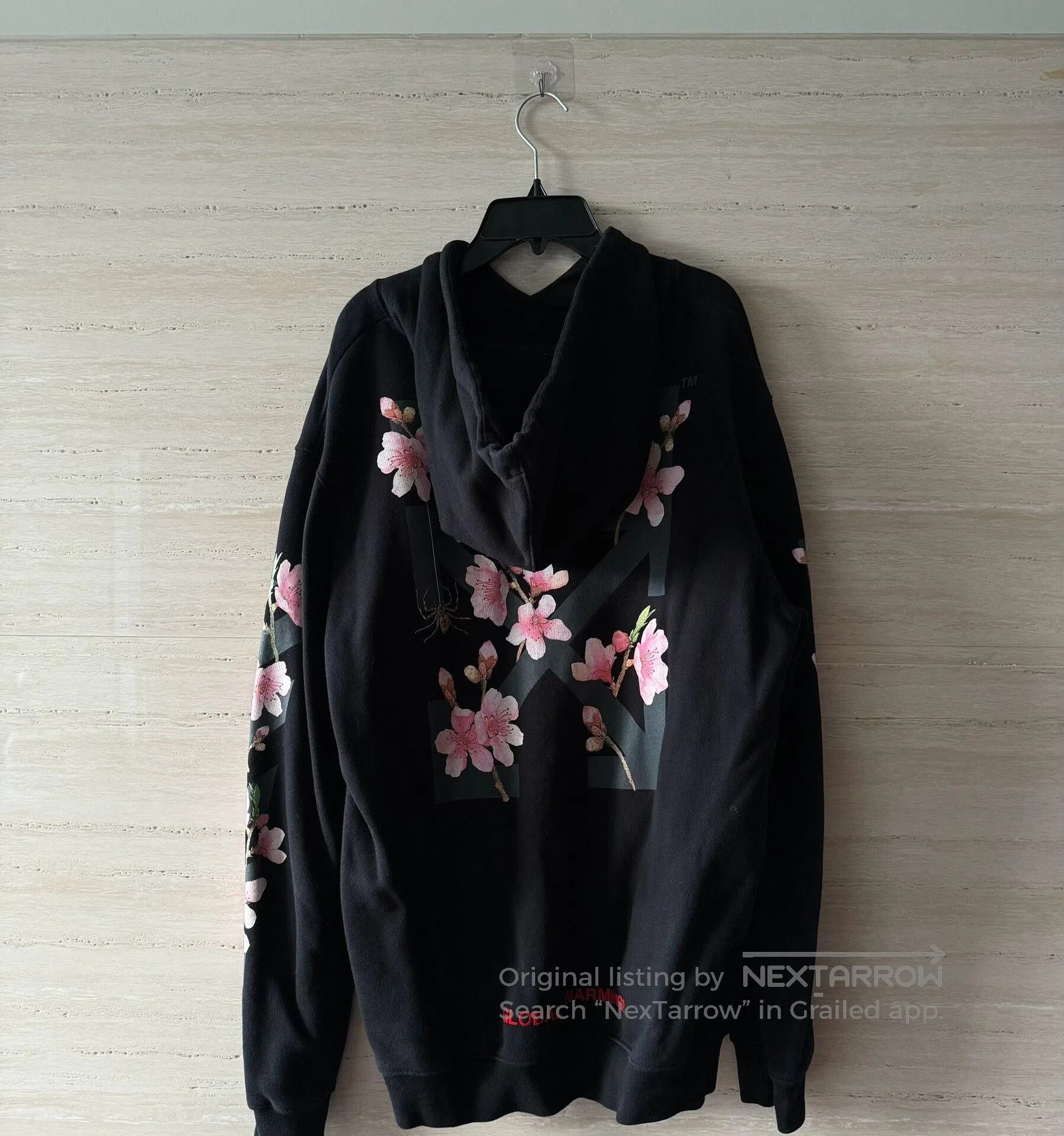 Balenciaga Off-White Sakura Print Hoodie. Size US M / EU 48-50 / 2 - 2 Thumbnail