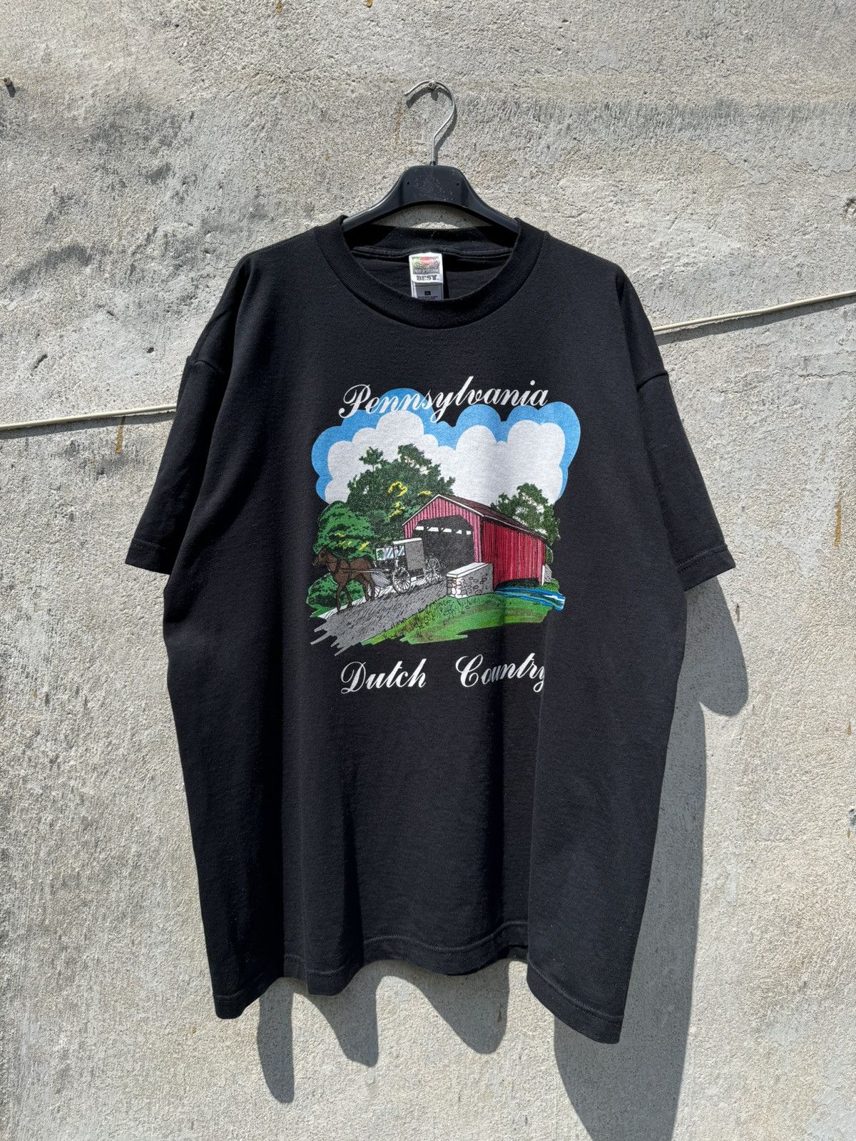 Fruit Of The Loom Vintage 90s Pennsylvania Dutch Country Cotagge Village Tee Size US XL / EU 56 / 4 - 2 Thumbnail