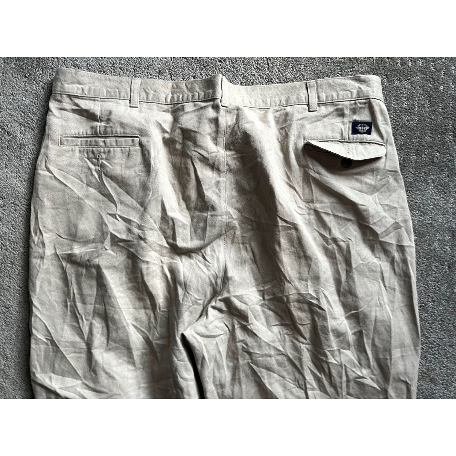 Dockers DOCKERS Classic Fit Pleated Dress Pants 44x25 Beige Hemmed Solid Vintage Size US 44 / EU 60 - 2 Thumbnail