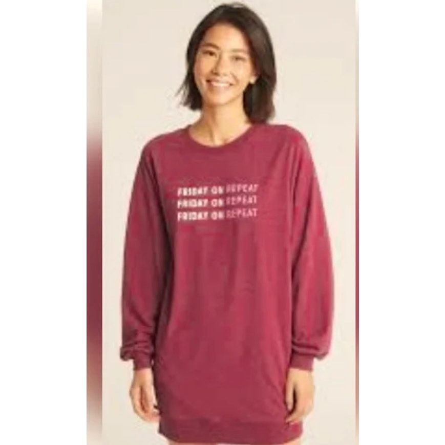 Gap GAP Women's Sweatshirt Tunic Crushed Berry Dress Size Medium Size M / US 6-8 / IT 42-44 - 5 Thumbnail