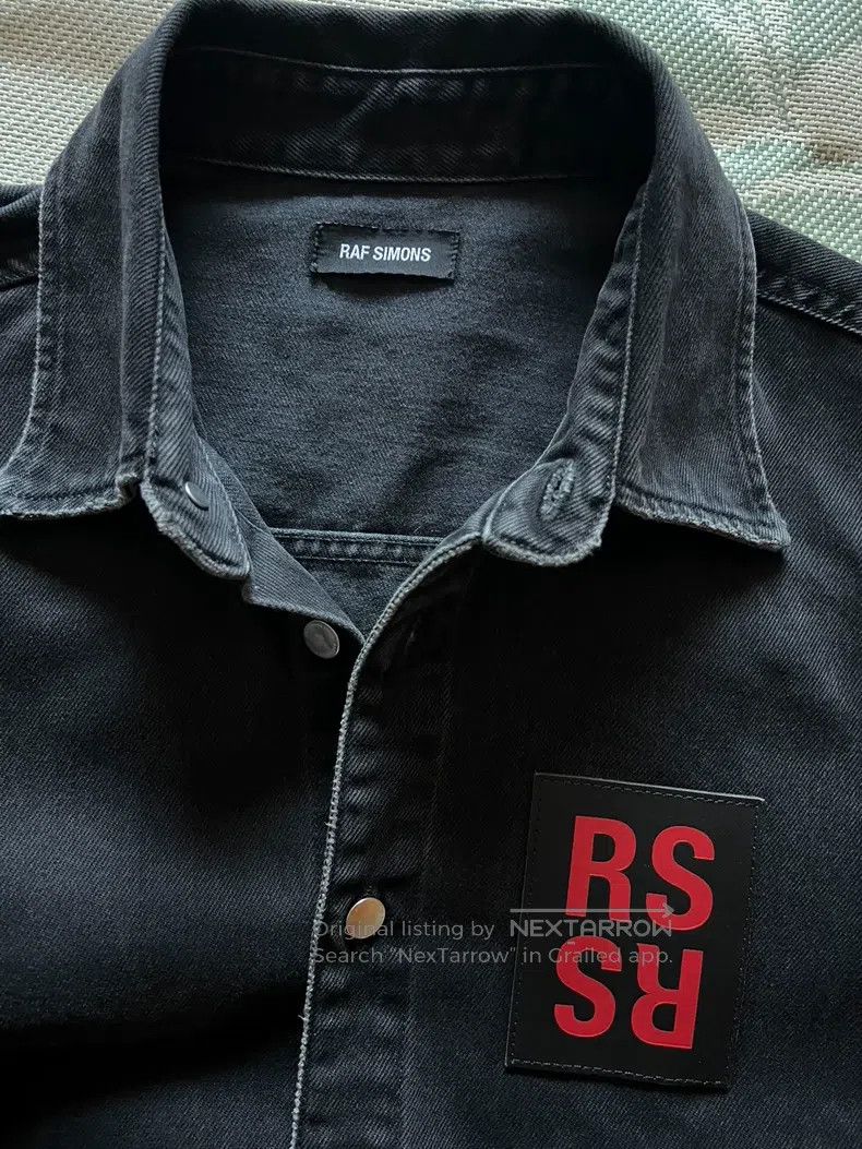 Raf Simons Raf Simons RS leather brand denim long-sleeved shirt Size US L / EU 52-54 / 3 - 7 Thumbnail