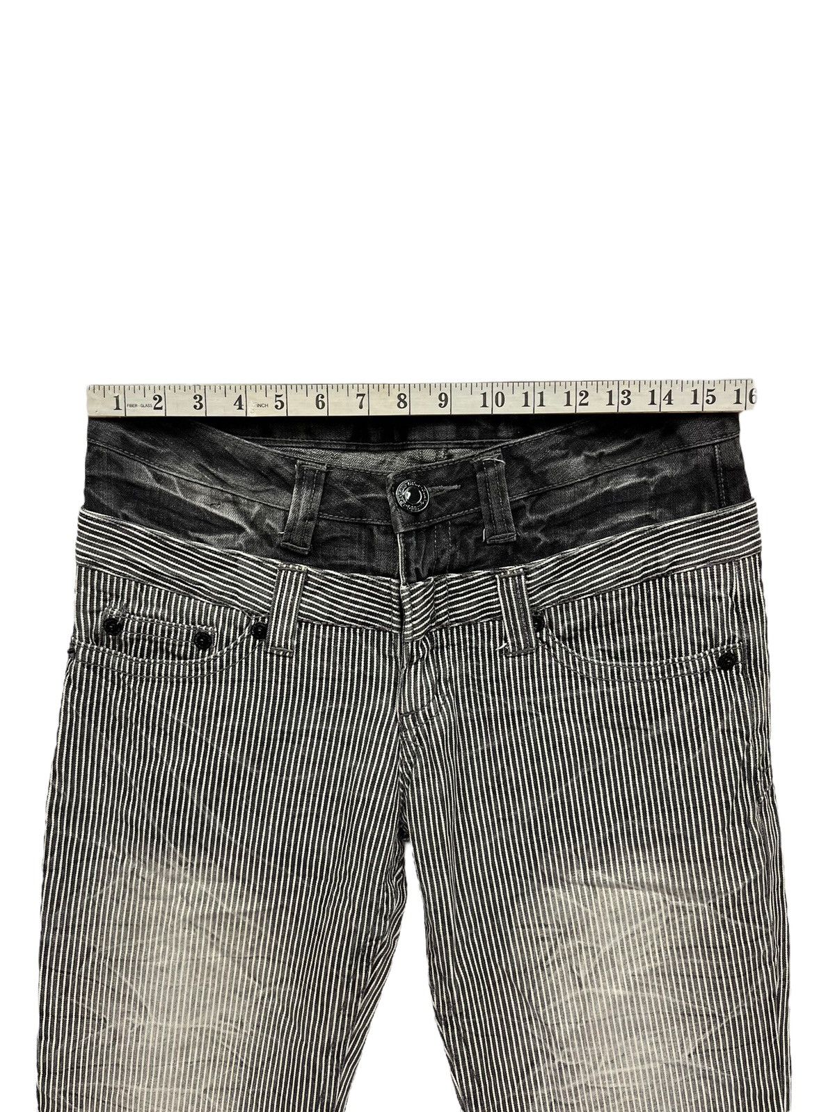 If Six Was Nine × OVER THE STRiPES 🔥BACK & FORTH Hybrid Double Waist Hickory Stripes Denim Size US 31 - 9 Thumbnail