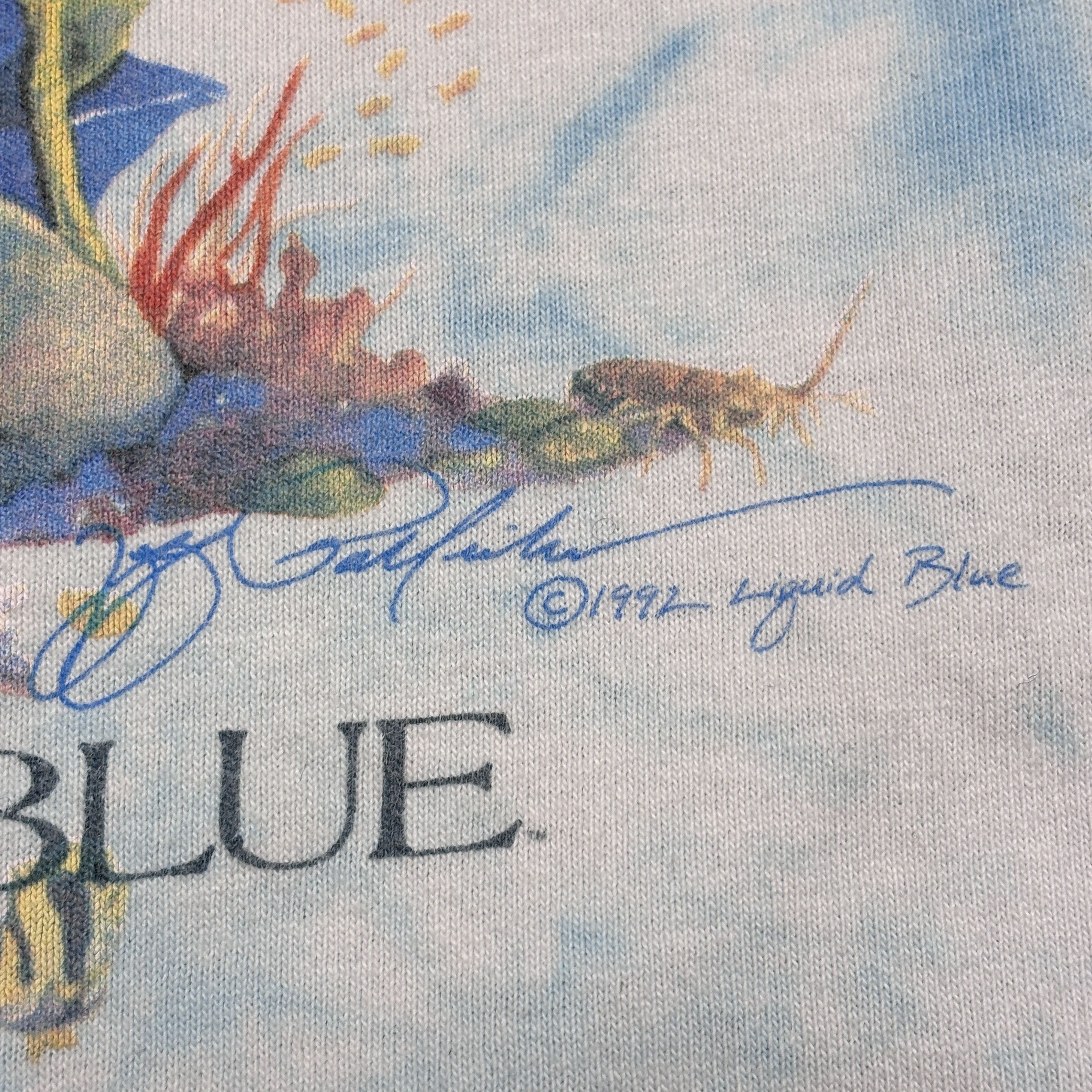 Liquid Blue Vintage Liquid Blue Shirt 90s Single Stitch All Over Print Size US XL / EU 56 / 4 - 14 Thumbnail