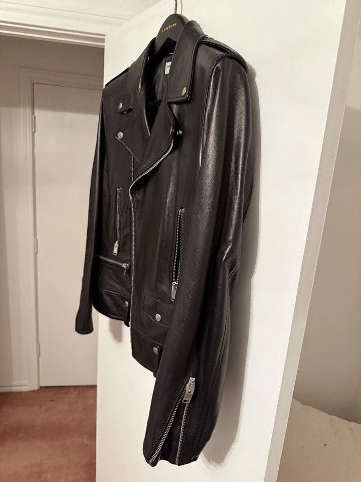 Saint Laurent Paris Saint Laurent Men's Leather Moto Jacket Size US XL / EU 56 / 4 - 6 Thumbnail