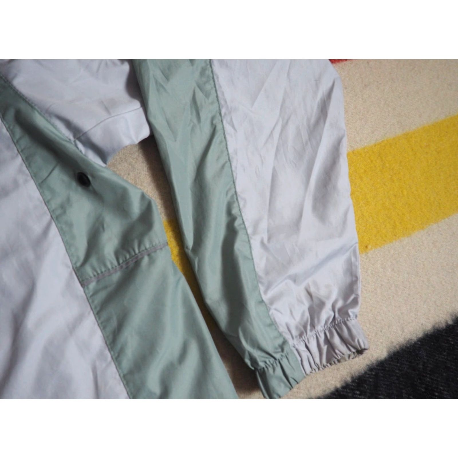 Nike VINTAGE Nike Center Check Sage Green Gray 1/2 Zip Windbreaker Jacket Mens L Size US L / EU 52-54 / 3 - 7 Thumbnail