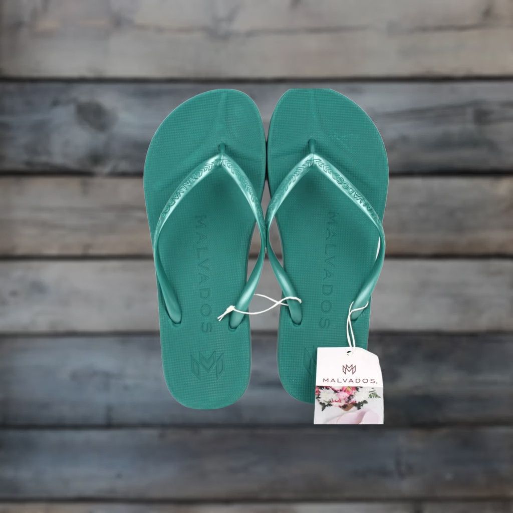 Vintage Malvados Women's Playa Flip Flop Sandals Midori Green 1001-4580 Size US 7 / IT 37 - 1 Thumbnail